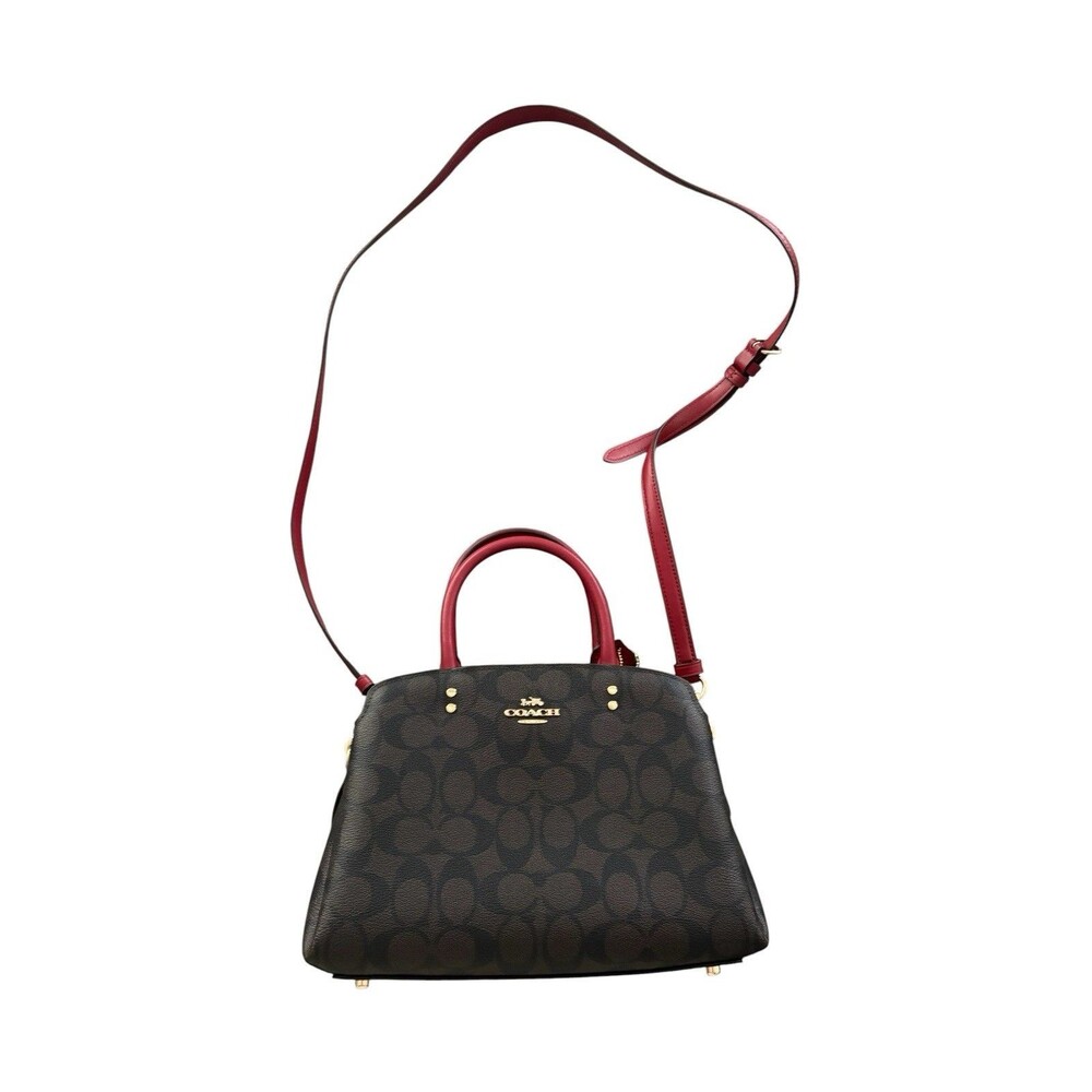 Coach Signature Lillie  Mini Carryall Women’s Crossbody Brown Red Bag